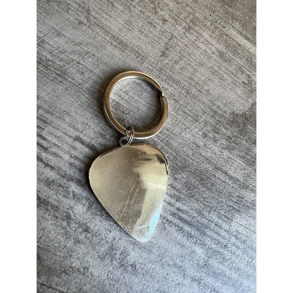 Vintage Black Rhinestone Nashville Guitar Pick Keychain Musician County Music - Picture 2 of 3